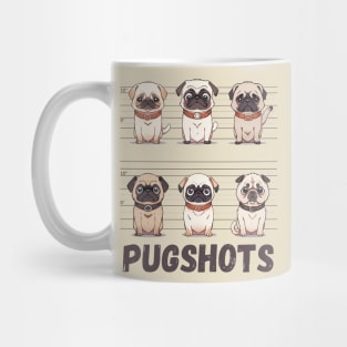 Funny Pug Shirt Pugshots Mugshot Shirt Funny Pug Tee For Pug Mom Gift Cute Dog Lover T-Shirt Animal Lover Pug Lover Tee Pug T Shirt Mug